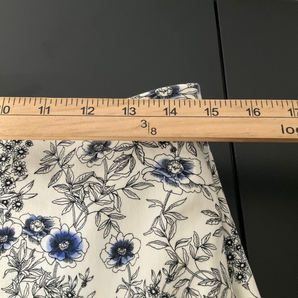 Talbots Chatham Ankle Pant‎ Women 8P Blue Botanical Preppy Coastal Travel Resort - Picture 10 of 14